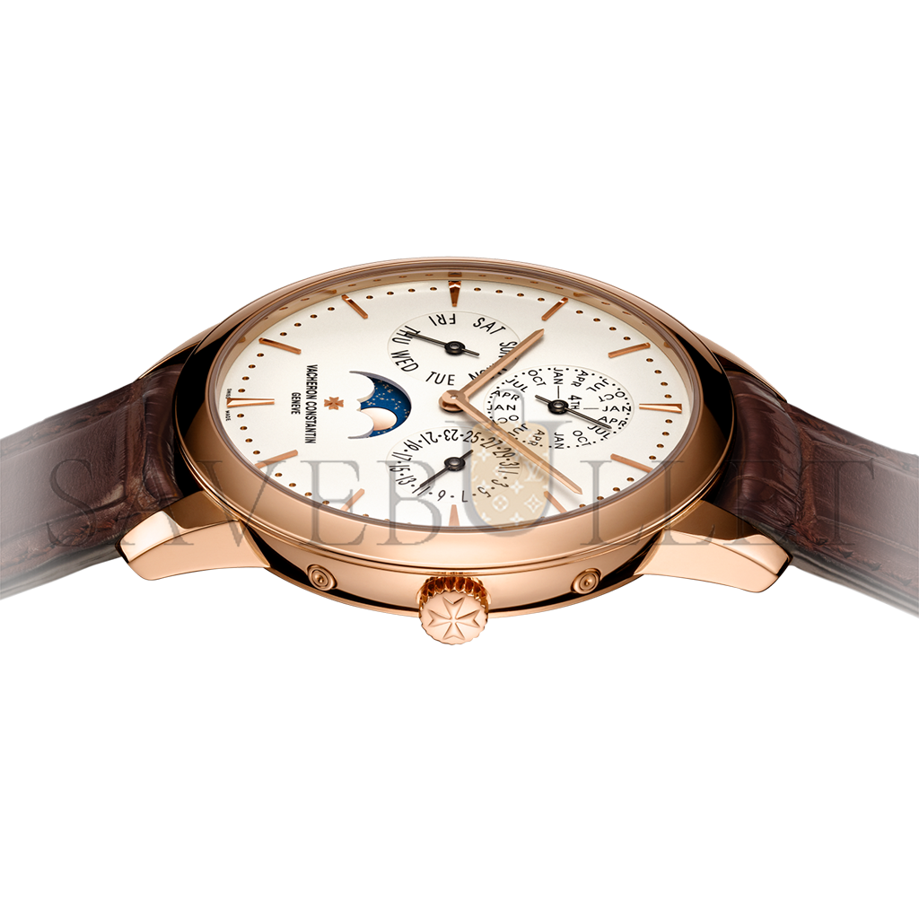 VACHERON CONSTANTIN PATRIMONY PERPETUAL CALENDAR ULTRA-THIN 41 MM PINK GOLD WATCH 43175/000R-9687